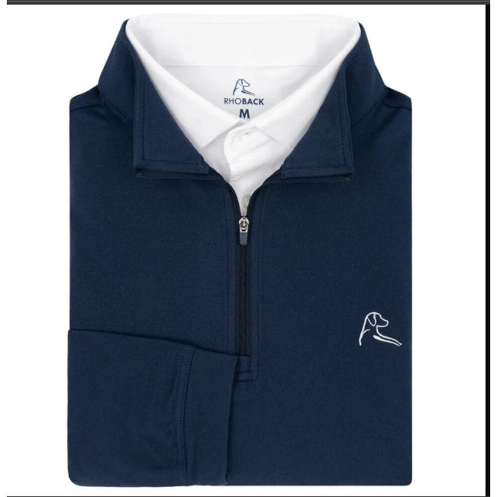 Men's Rhoback Long Sleeve Solid Performance Navy … - image 1